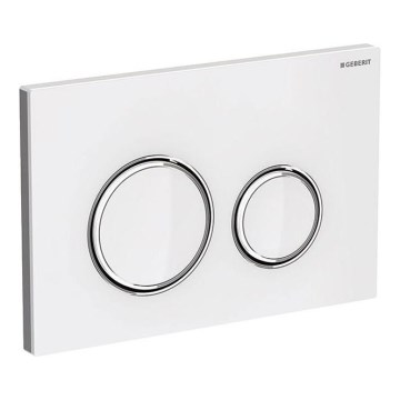 Geberit 115.884.SI.1 - Betätigungsplatte Sigma50 24,6x16,4 cm weiß/glänzender Chrom