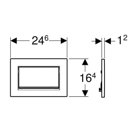 Geberit 115.893.KJ.1 - Placca di comando Sigma30 24,6 x 16,4 cm bianco/cromo lucido