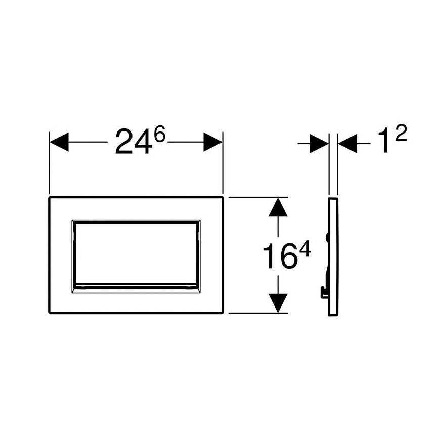Geberit 115.893.KJ.1 - Placca di comando Sigma30 24,6 x 16,4 cm bianco/cromo lucido