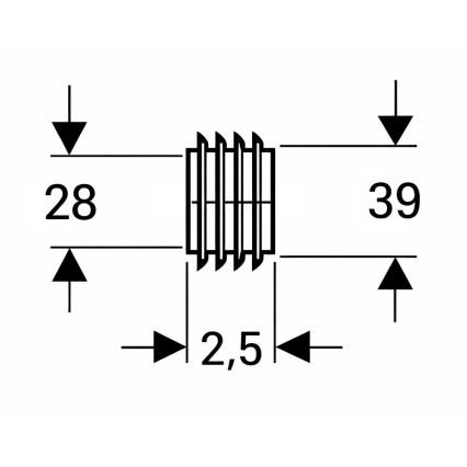 Geberit 119.669.00.1 - Anschlussmanschette für Spülrohr Ø 28 mm, schwarz