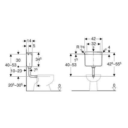 Geberit 136.230.11.1 - Cassetta di risciacquo AP112 6/9 l bianco alpino