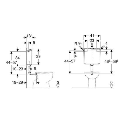 Geberit 136.610.11.1 - Citerne de chasse AP110 6/9 l blanc alpin