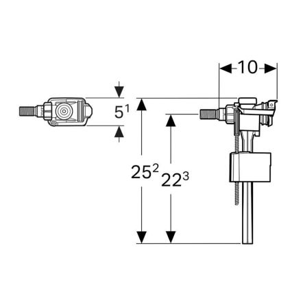 Geberit 136.702.00.3 - Füllventil für Unterputzspülkasten Typ 333