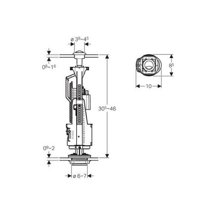 Geberit 136.901.21.2 - Valvola di scarico a due portate, Tipo 240