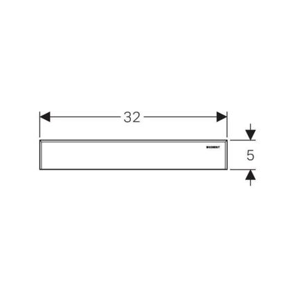 Geberit 154.336.FW.1 - Kit di montaggio per scarico 32x5cm in acciaio inox