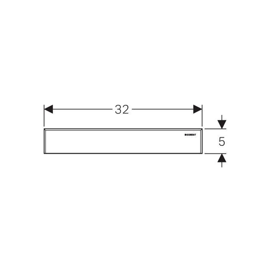 Geberit 154.336.FW.1 - Kit di montaggio per scarico 32x5cm in acciaio inox