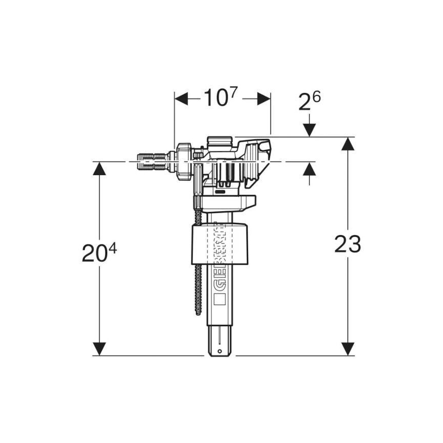 Geberit 243.886.00.5 - Valvola di riempimento per cassette di risciacquo da incasso Tipo 383
