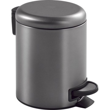 Gedy - Abfalleimer POTTY 5 l mit Soft-Close, Metallicgrau