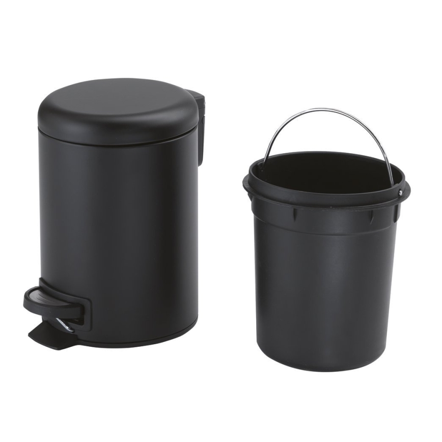 Gedy - Abfalleimer POTTY 5 l, Soft-Close, matt schwarz