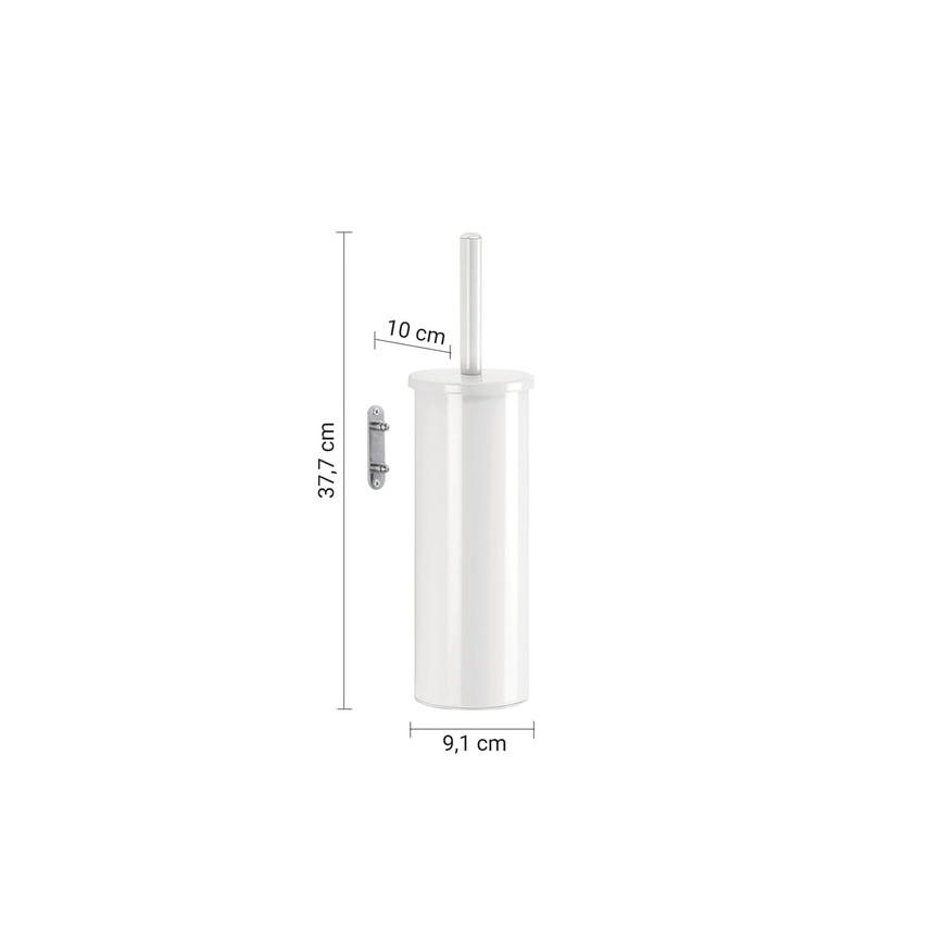 Gedy - Brosse murale pour WC FLIP blanche