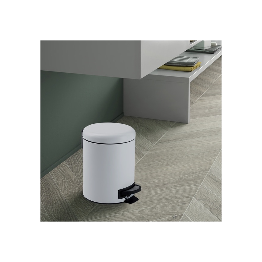 Gedy - Cestino portarifiuti POTTY 3 l con chiusura ammortizzata, bianco