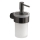 Gedy - Dispenser da parete per sapone PIRENEI 110 ml vetro opalino/grigio metallico