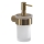 Gedy - Distributeur de savon mural PIRENEI 110 ml en verre opalin / finition or mat