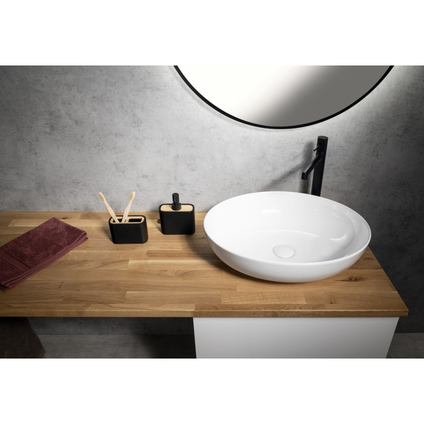 Gedy - Distributeur de savon NINFEA noir/bambou