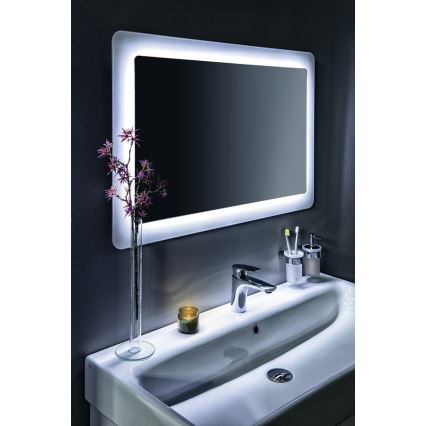 Gedy - Distributore di sapone a parete PIRENEI 110 mm bianco latte vetro/cromo lucido