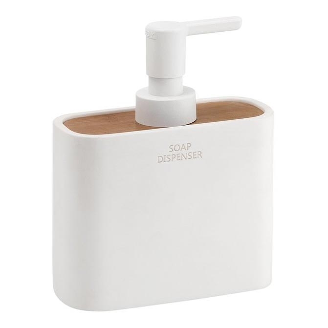 Gedy - Distributore di sapone NINFEA bianco/bambù