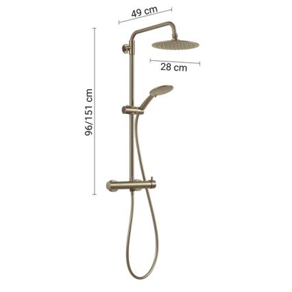 Gedy - Duschset mit STAR PLUS-Armatur aus Messing