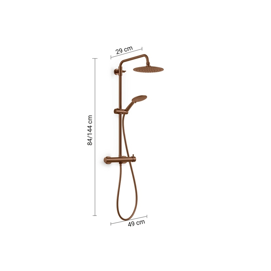 Gedy - Ensemble de douche STAR PLUS avec mitigeur, finition bronze