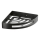 Gedy - Étagère d'angle pour douche SMART 21 x 4,5 cm, noir mat