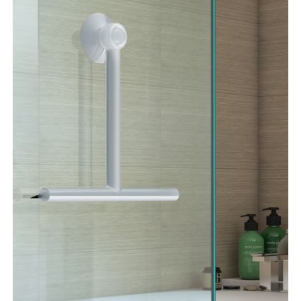 Gedy - Grattoir pour verre GUMMY blanc mat