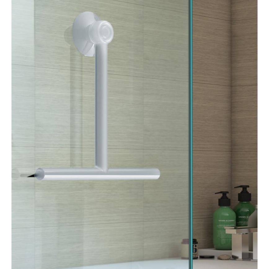 Gedy - Grattoir pour verre GUMMY blanc mat