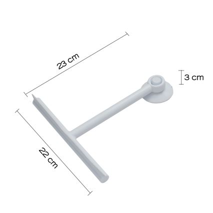 Gedy - Grattoir pour verre GUMMY blanc mat