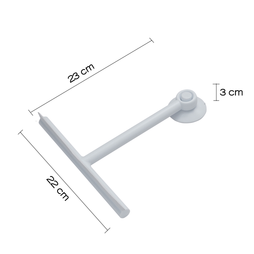 Gedy - Grattoir pour verre GUMMY blanc mat