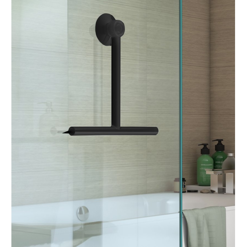 Gedy - Grattoir pour verre GUMMY mat noir