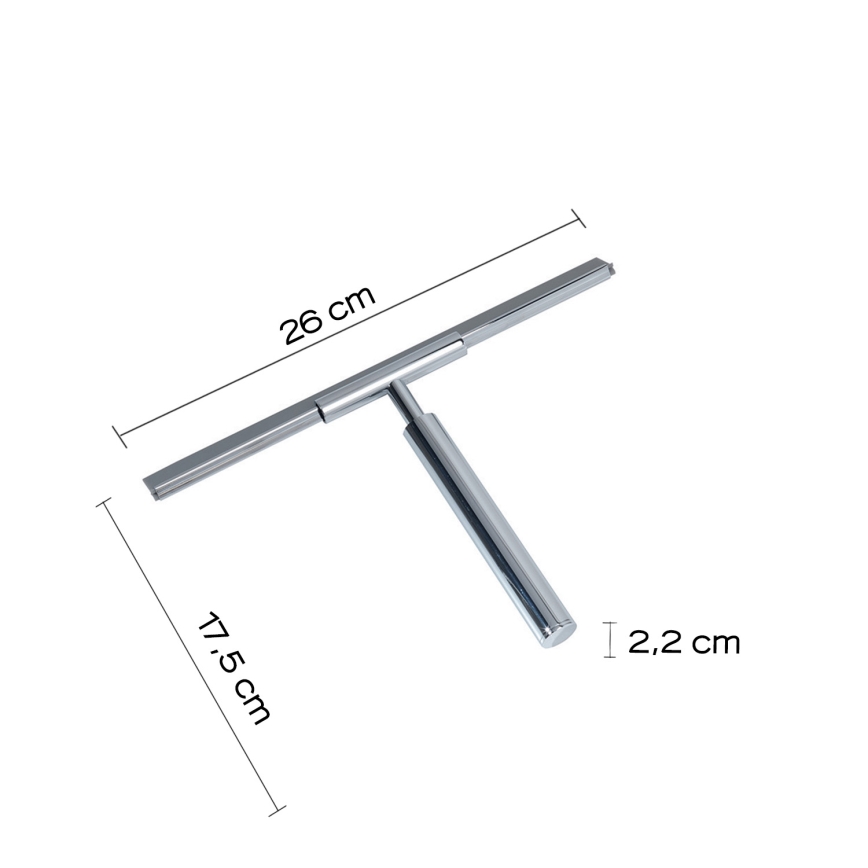 Gedy - Grattoir pour verre THOR chrome brillant