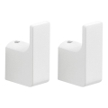Gedy - Lot de 2 crochets muraux PIRENEI blanc mat