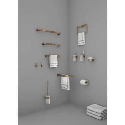 Gedy - Lot de 2 crochets muraux PIRENEI bronze
