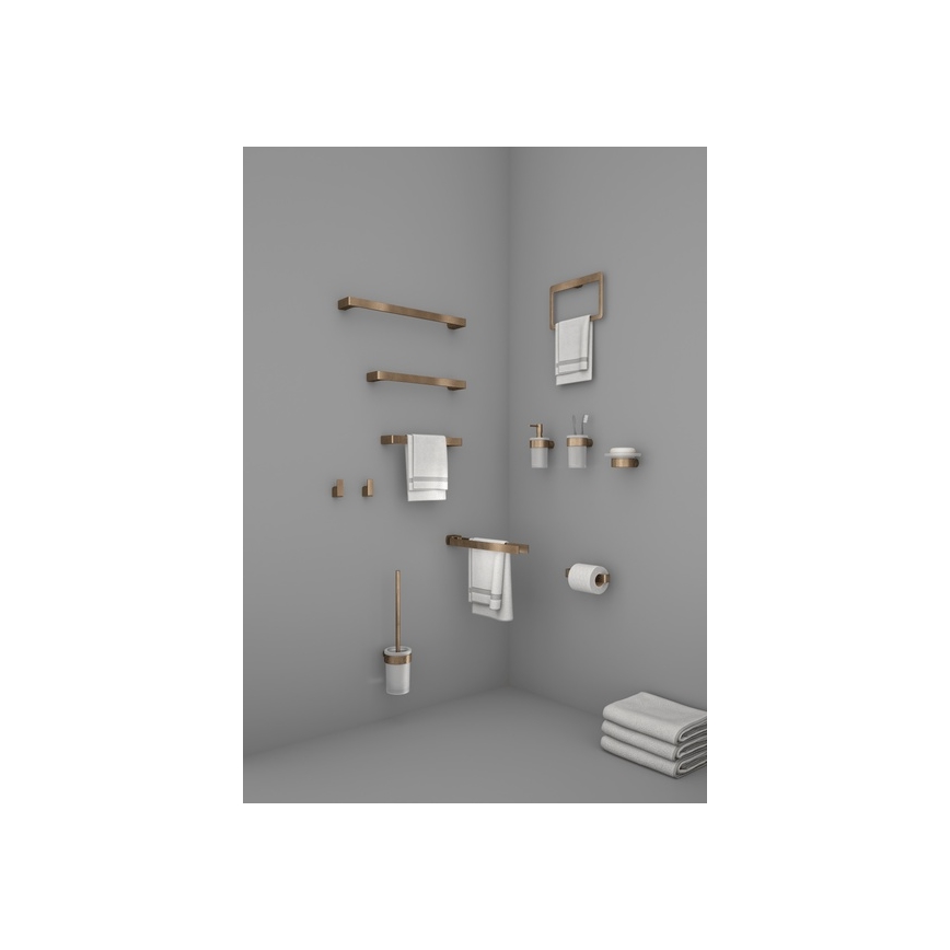 Gedy - Lot de 2 crochets muraux PIRENEI bronze