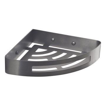 Gedy - Mensola angolare per doccia SMART 21x4,5 cm grigio metallico