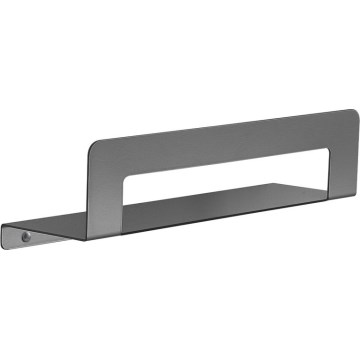 Gedy - Mensola con porta-asciugamani CLEO 30 cm grigio metallizzato
