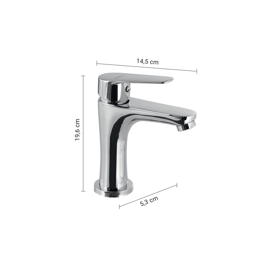 Gedy - Miscelatore per lavabo COMO 19,6 cm, cromo lucido