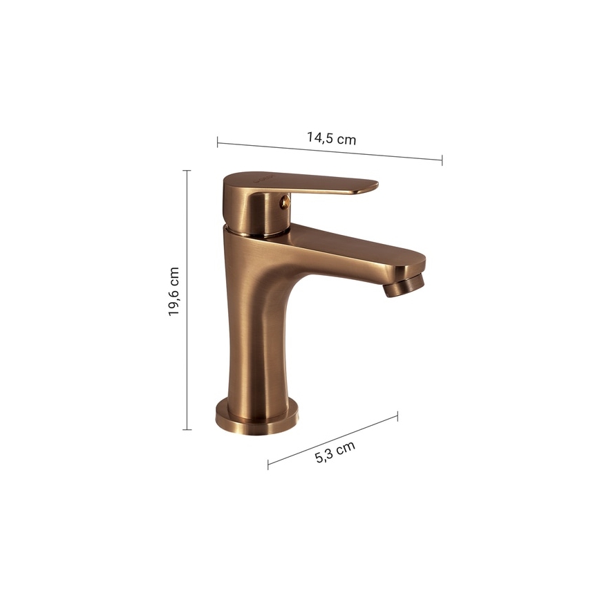 Gedy - Mitigeur de lavabo COMO 19,6 cm bronze
