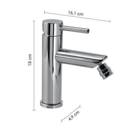 Gedy - Mitigeur pour bidet COMO 18 cm chrome brillant