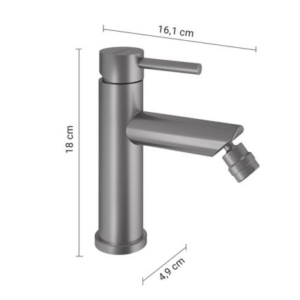 Gedy - Mitigeur pour bidet COMO 18 cm chrome mat