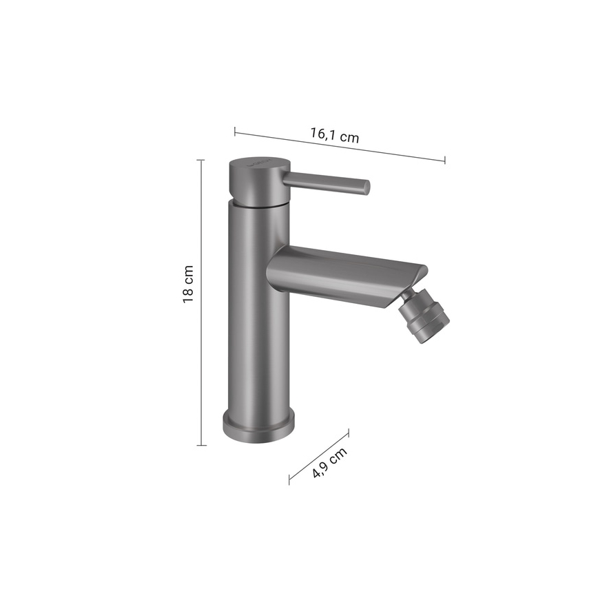 Gedy - Mitigeur pour bidet COMO 18 cm chrome mat