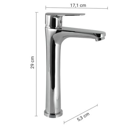 Gedy - Mitigeur pour lavabo COMO 29 cm, chrome brillant