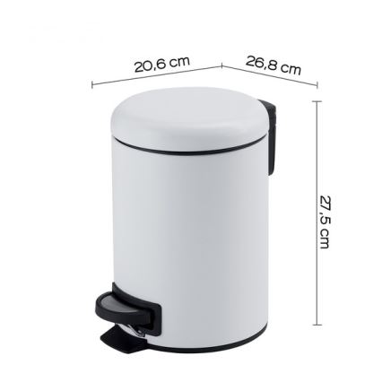Gedy - Mülleimer POTTY 5 l Soft-Close weiß