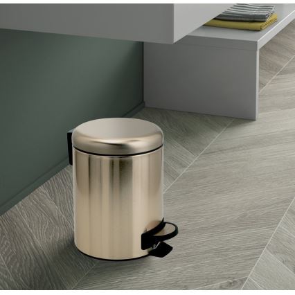 Gedy - Pattumiera POTTY 3 l a chiusura rallentata, oro opaco