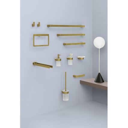 Gedy - Porta asciugamani a parete PIRENEI 35,9 cm oro opaco