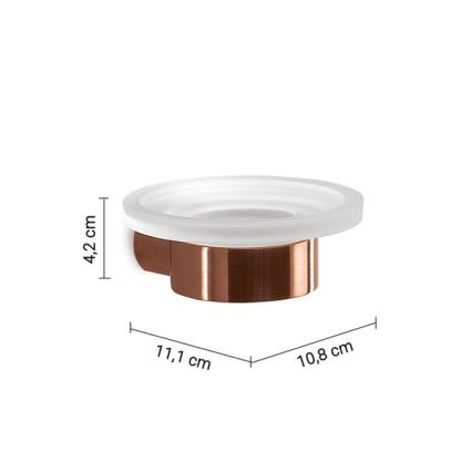 Gedy - Portasapone da parete PIRENEI vetro opalino/bronzo