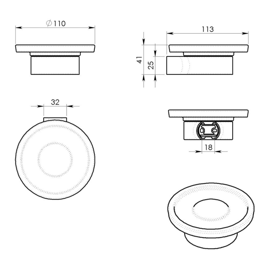 Gedy - Portasapone da parete PIRENEI vetro opalino/grigio metallizzato