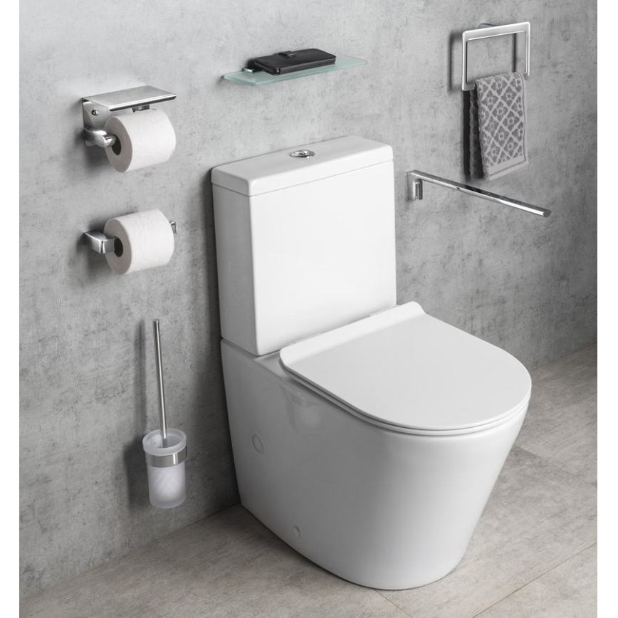 Gedy - Porte-papier toilette PIRENEI chrome brillant