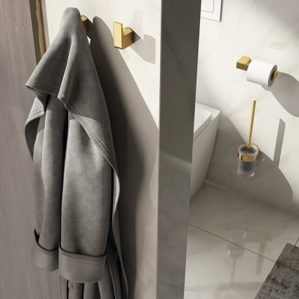 Gedy - Porte-rouleau de papier toilette PIRENEI doré mat