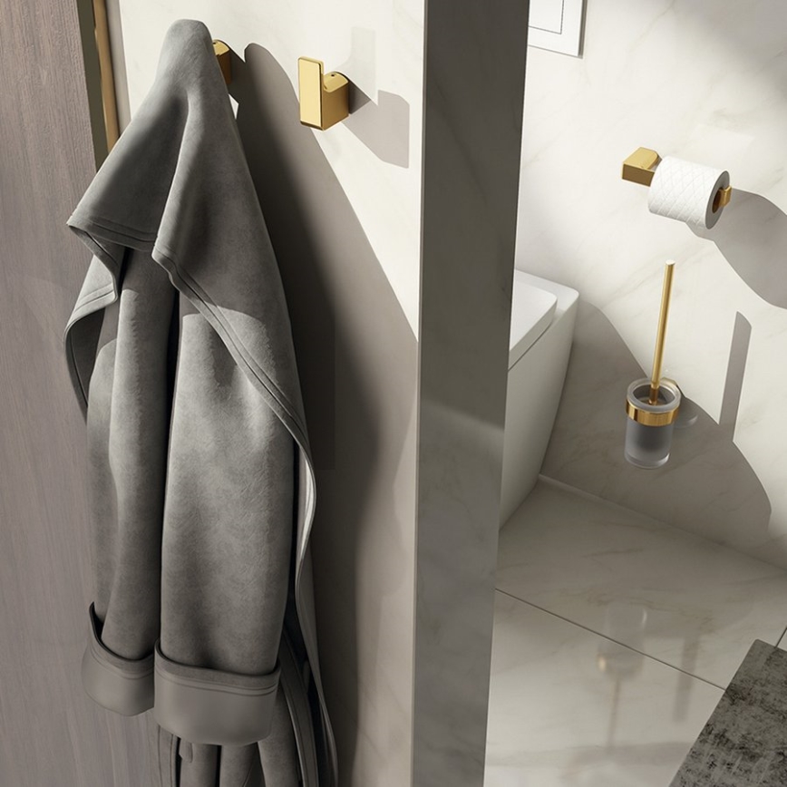 Gedy - Porte-rouleau de papier toilette PIRENEI doré mat