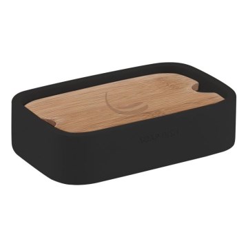 Gedy - Porte-savon NINFEA noir/bambou