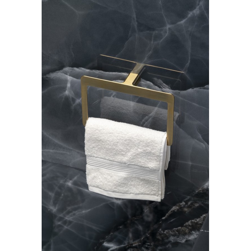 Gedy - Porte-serviettes mural PIRENEI 15x23 cm doré mat